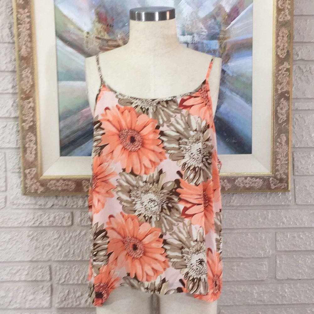 🌹Borcellini Floral Spaghetti Strap Top